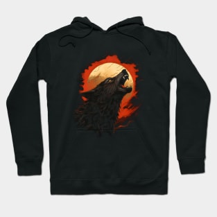 Wolf Howling At The Moon Hoodie